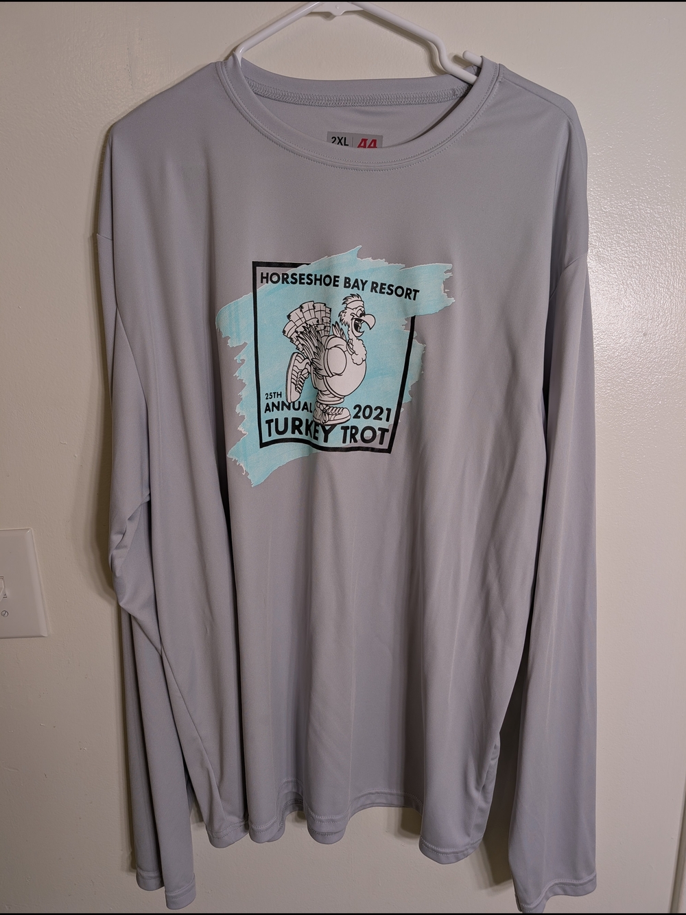 Light Gray Active Ware Graphic Long Sleeve Shirt